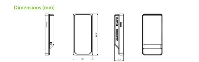 ZKTeco Horus E1 (Mobile) 3 ZKTeco Horus E1 Dimensions